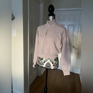 Wilfred Half-Zip Cropped Sweater